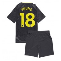 Everton Ashley Young #18 Auswärts Trikotsatz Kinder 2024-25 Kurzarm (+ Kurze Hosen)